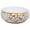 Lavabo à poser ovale blanc et or 23,2 x 15,7 x 5,9 po vidaXL