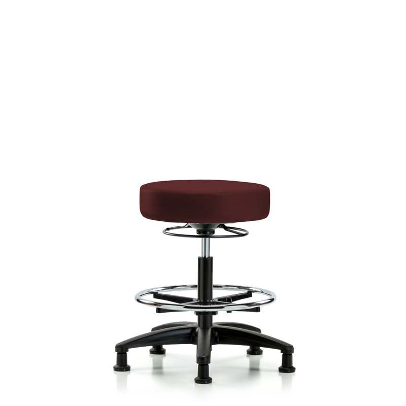 Tabouret de laboratoire Calliope, Bourgogne, Patins