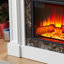 Foyer électrique avec manteau de cheminée, manteau de cheminée, radiateur autoportant, entourage réaliste en pierre empilée avec minuterie à télécommande flamme, blanc, l 45,66 po x P 11,8 po x H 40 po