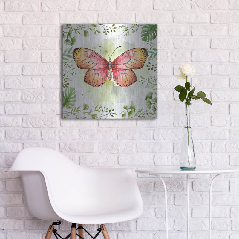  «Butterfly Botanical Garden D1» par Jean Plout, art mural en métal, 24 po x 24 po, 24 po x 24 po