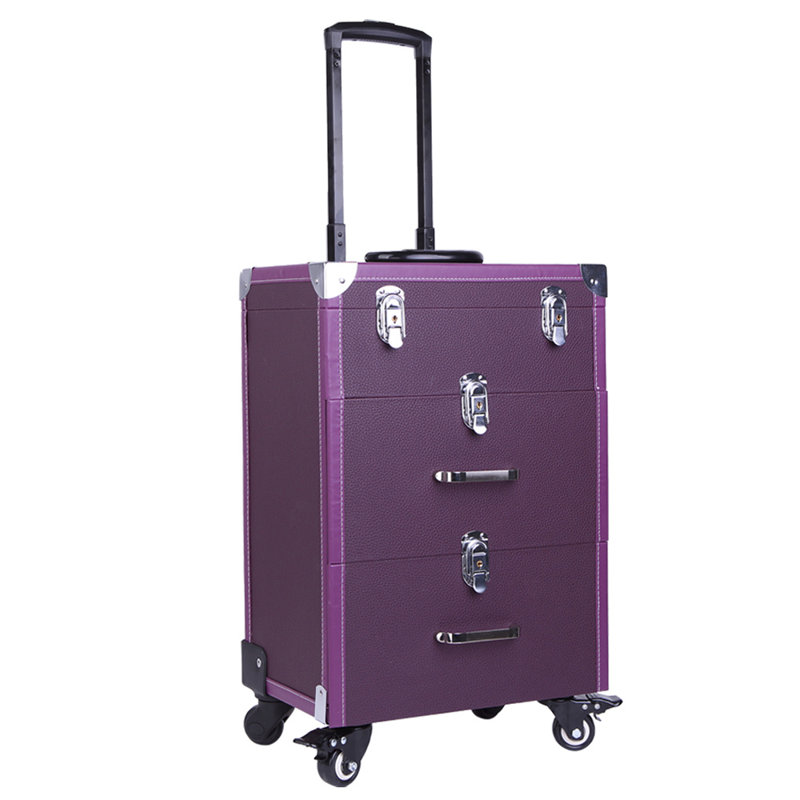 Travel Case + Drawers, Purple