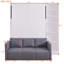 Lit escamotable double avec canapé et tablettes