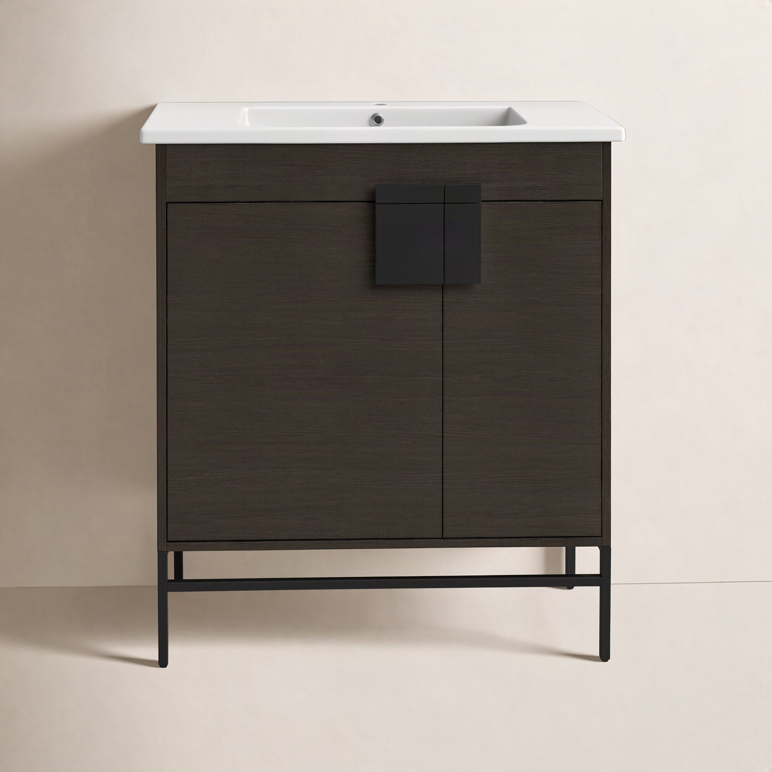 Maisie 30 " Single Bathroom Vanity, Black, Black Matte