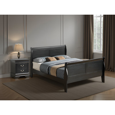 Roskilde Black 2pc Bedroom Set with Full Sleigh Bed