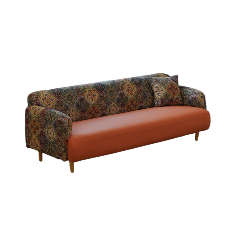 Salowitz Upholstered 82.6'' Sofa, Dark Orange