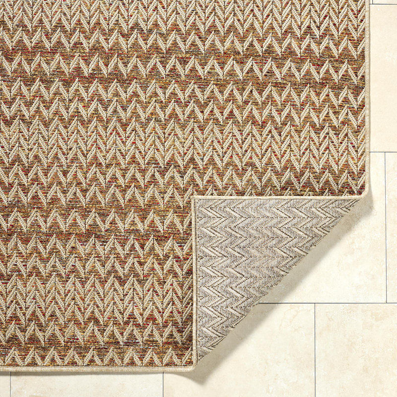 Tapis extérieur tissé à la machine Blunk Cottage CEE2301, Rectangle 5 pi x 7 pi