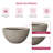 12 in. Medium Stone Gray Concrete Round Planter / Pot Lightweight Planter Bowl with Drainage Holes for Indoor & Outdooe-338637377-338637376