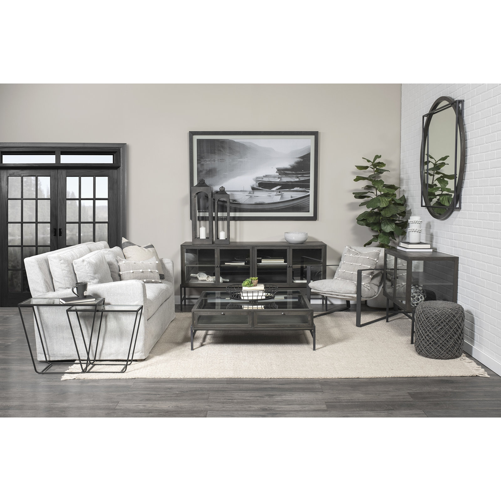 Nessa 69" Loveseat, Frost Gray