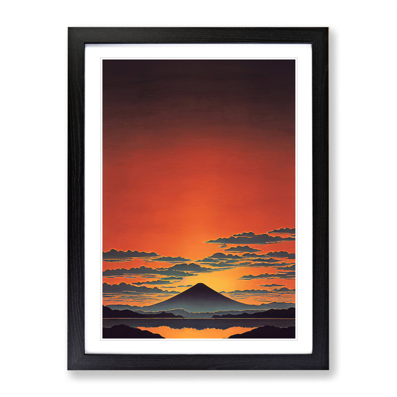 XV1022-4270X Stupendous Sunset - Print, White, 66cm H x 48cm W, Black Framed Paper