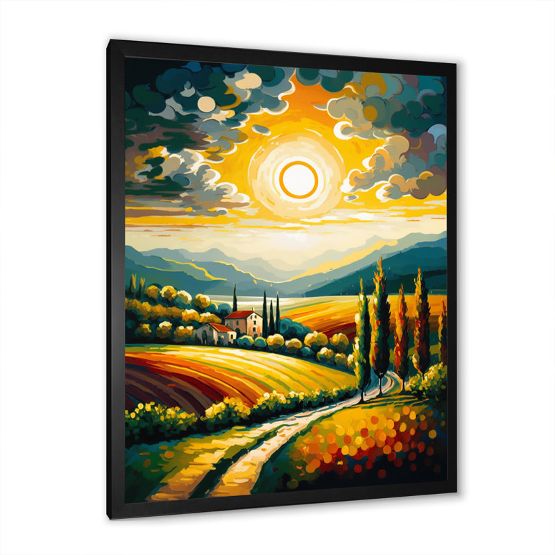 Les rayons de soleil de Maymoona culminent à travers les nuages II, Cadre photo noir, H 20 po x l 12 po x P 1 po