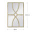 Ensemble de 2 - Miroirs rectangulaires blancs sculptés 16x23,5 "avec motifs courbés