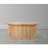 Muna Coffee Table, 36 Inch Oval Top, Handcrafted Mango Wood, Reeded Base With Hidden Storage, Natural Brown