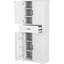 Armoire de salle de bain blanche -, tablette réglable, grand rangement, basculement avec tablette blanc, basculement, rangement