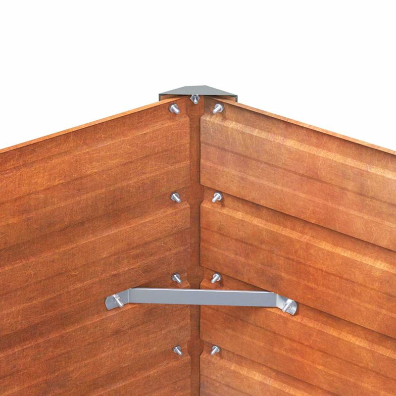Atonya Garden Raised Bed Rusty Corten Steel, 45cm H x 100cm W x 40cm D