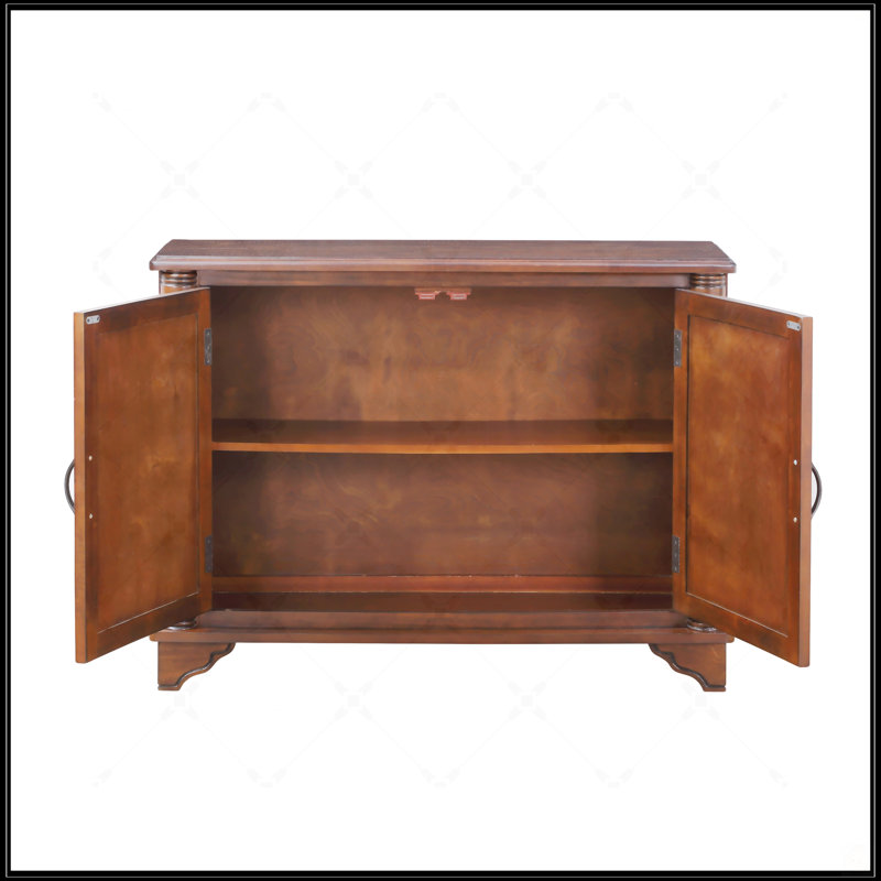 Retro Style Console Table With Adjustable Storage, Perfect For Hallways And Living Rooms, Light Espresso Finish