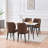 Raffertie 19.6" H PU Leather Upholstered Modern Dining Chairs With Black Metal Frame and Checker-Shaped Backerst-679365329-690409911