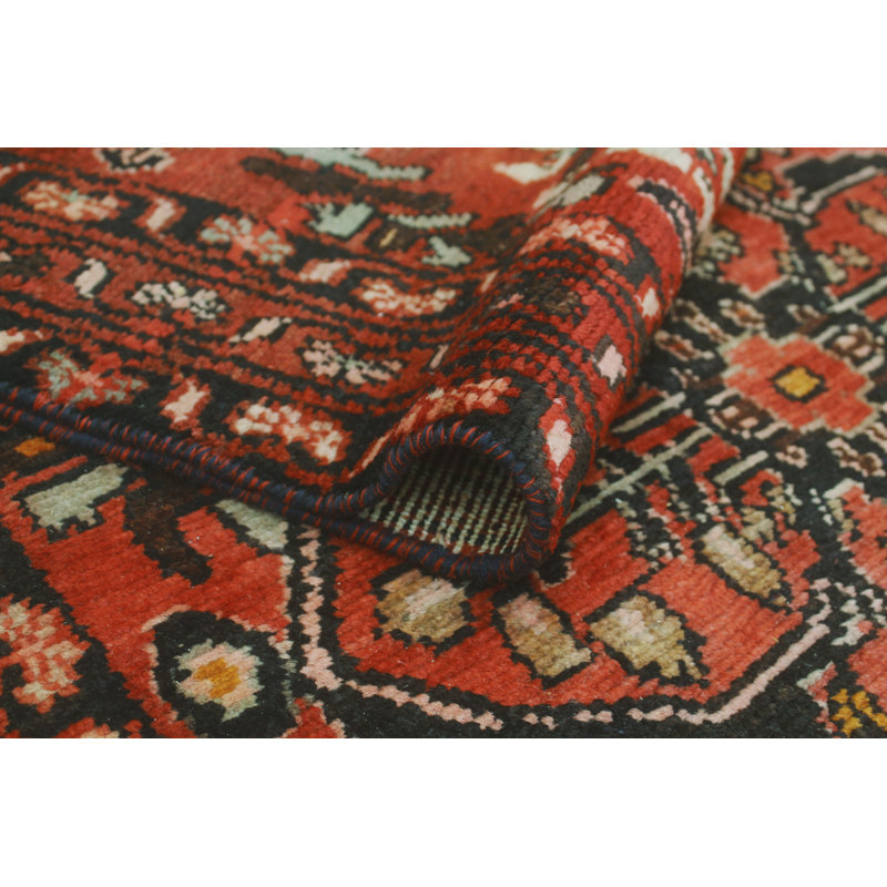 One-of-a-Kind 3'4" X 12'9" 1980s Runner Wool Area Rug in