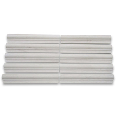 Moleanos 2" x 12" Marble Random Mosaic Wall & Floor Tile