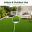 Rouleau de gazon artificiel 3,5 pi x 16 pi, tapis synthétique pour pelouse de 56 pi2 avec trous de 0,8 po pour le patio et le jardin