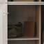 Armoire de coin moderne avec armoire supérieure et panneaux de verre givré - livraison en 2 paquets, conception peu encombrante