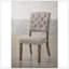 Ensemble de 2 chaises d'appoint en lin beige et chêne vieilli Bernard-780962275