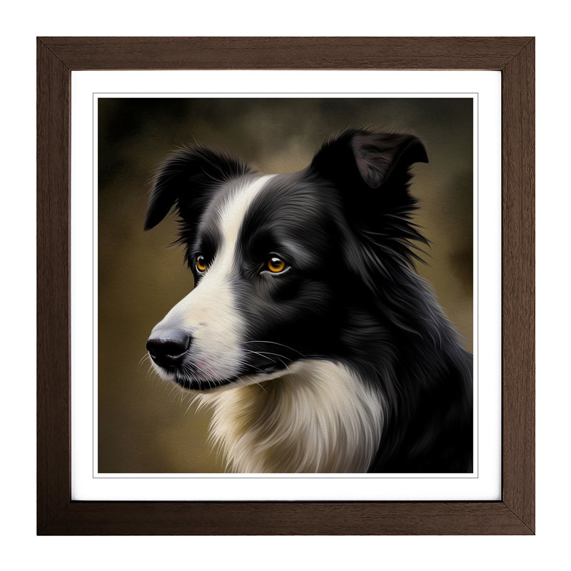 Single Picture Frame Print on Wood, Walnut