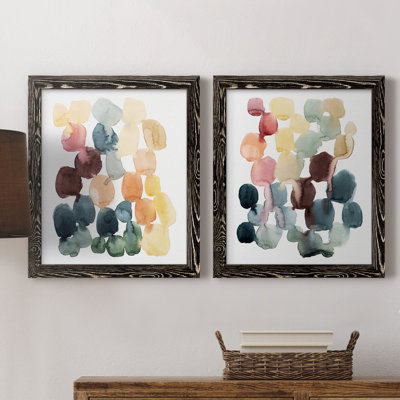 Desert Stones I - ensemble de 2 peintures sur toile encadrées