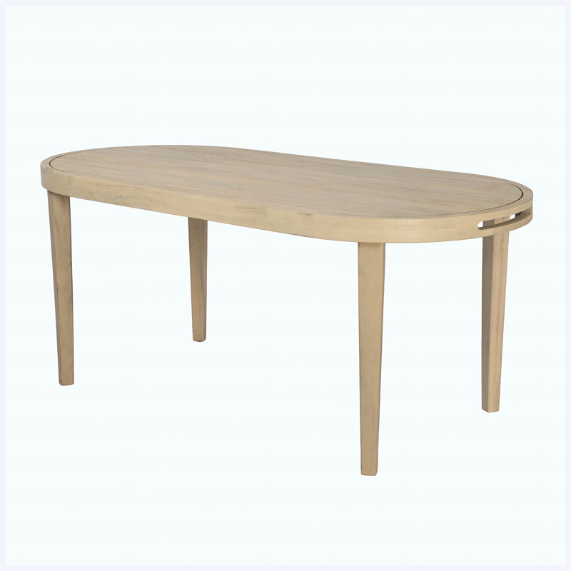 Table de salle à manger d'extérieur 70 po avec plateau en lattes