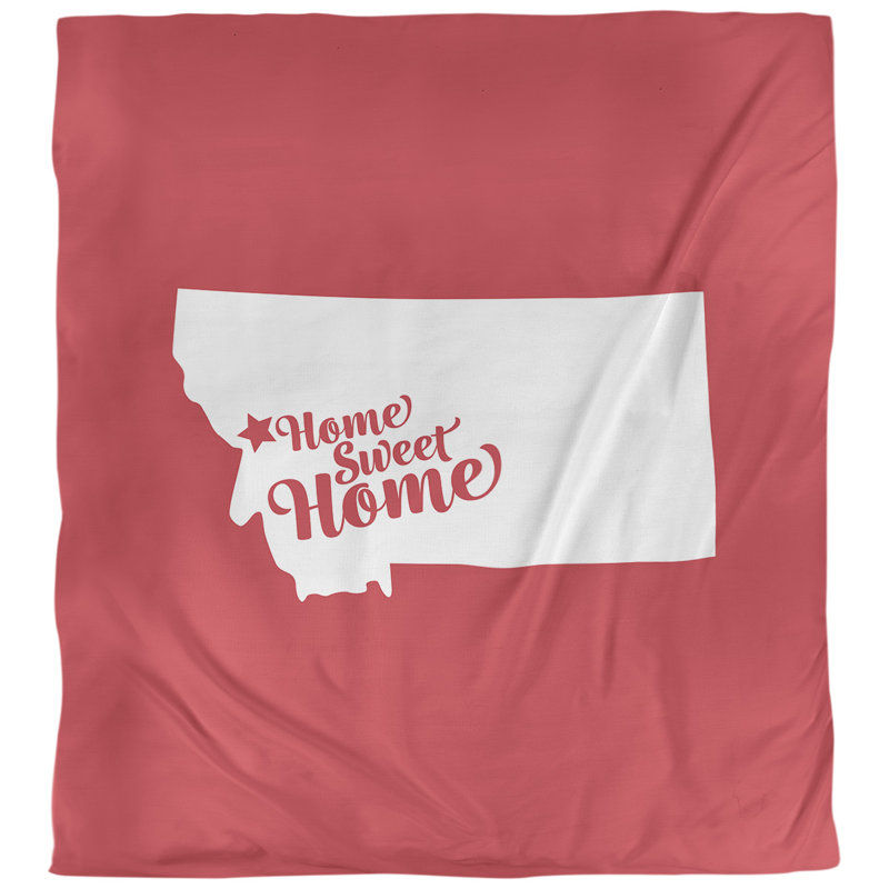 Housse de couette missoula doux, Microfibre, Housse de couette pour grand lit, Rouge