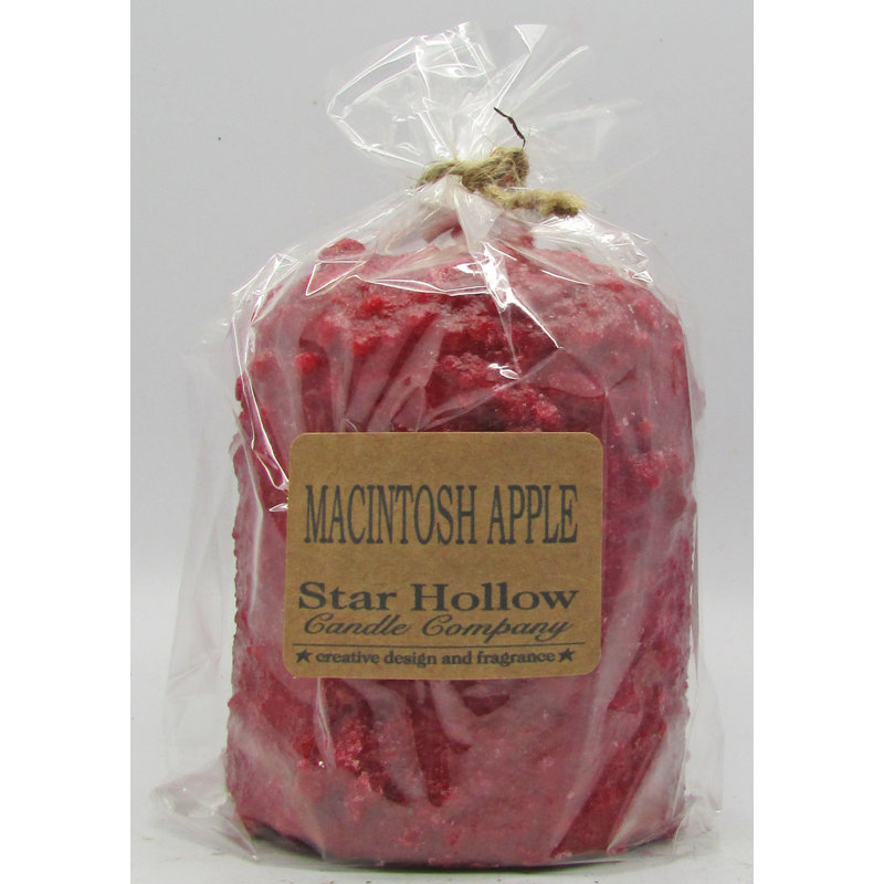 Bougie fantaisie pour pomme macintosh, Bougie grasse grosse H 4 po x l 3,5 po x P 3,5 po