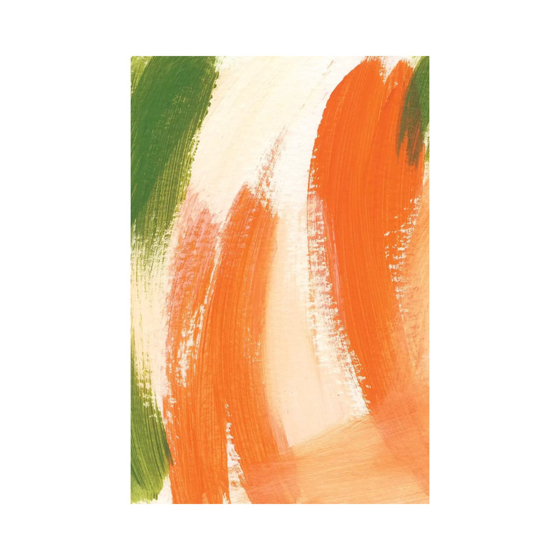 Papaya No. 2 1 Piece Wrapped Canvas Painting, 20.32 cm H x 30.48 cm W
