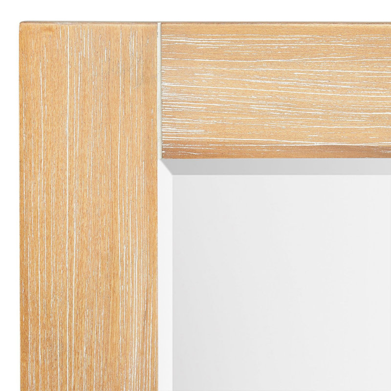 Fallbrook Framed Bathroom Mirror, 31.5" x 34", Driftwood Brown