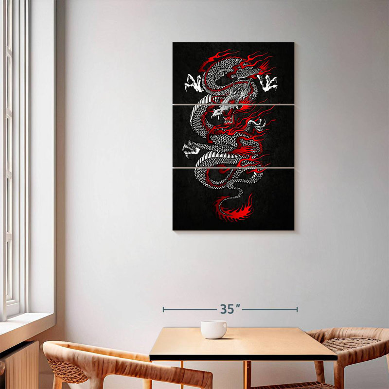 Brampt Mighty Asian Dragon, 57" H x 36" W