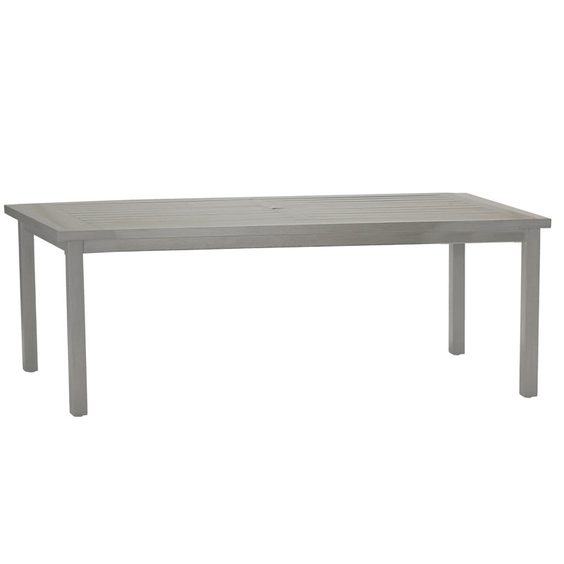 Club Aluminum Outdoor Dining Table, Oyster