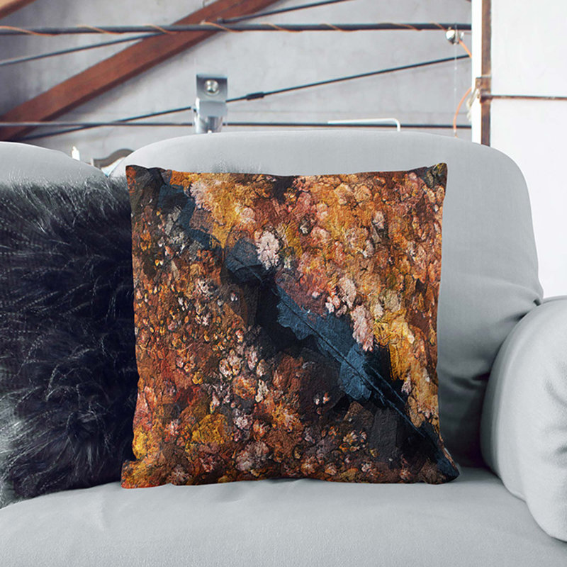 Abstract Square Throw Cushion, 55cm H x 55cm W x 20cm D