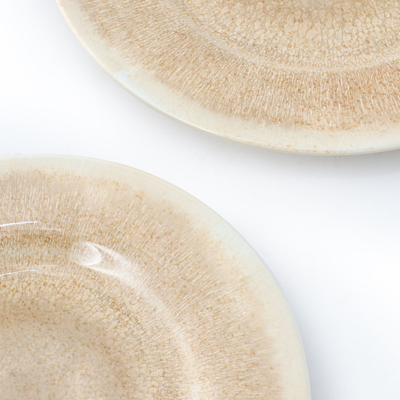  Casper Court 16 Piece Round Melamine Dinnerware Set in Biege