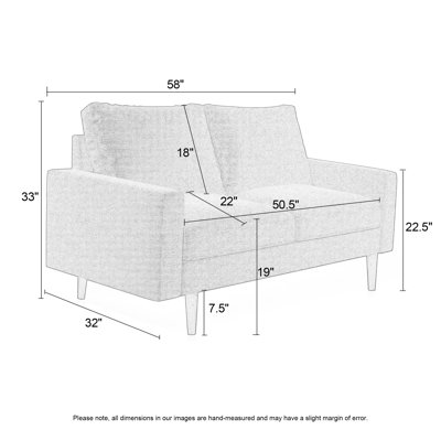 Markham Square Arm Sofa Loveseat