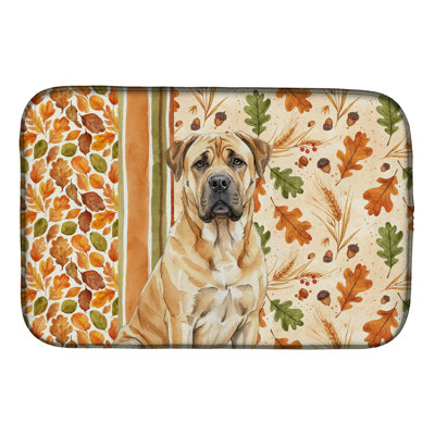 Fawn Boerboel Heirloom Fall Dish Drying Mat