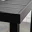 Table de jardin d'extérieur carrée, pour 4 personnes, noire, pieds en aluminium imperméables, 4 carrés imperméables, pour patio