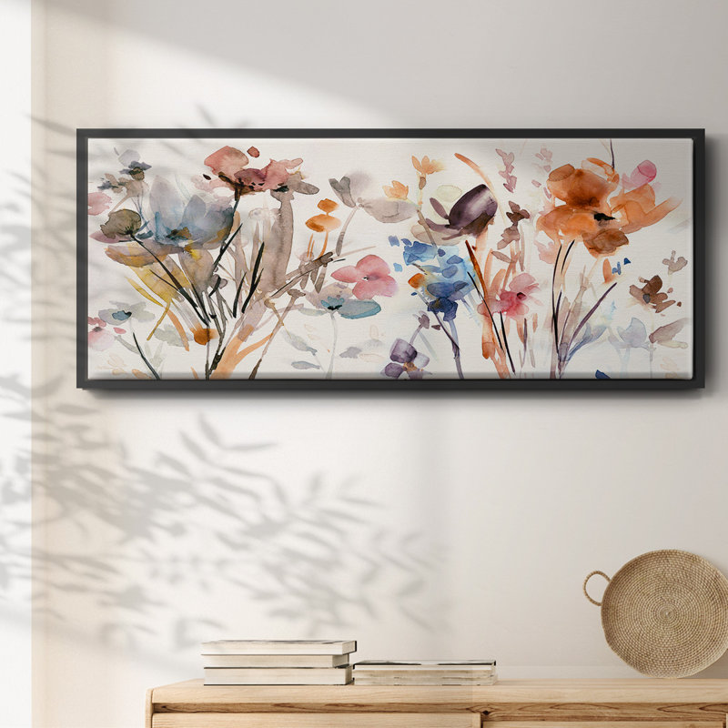 Pop Garden- Framed Canvas, 8" H x 20" W