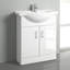 iBathUK QUARTZ 650 BASIN UNIT HIGH GLOSS WHITE