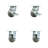 4 Inch Thermoplastic Rubber Caster Set with Ball Bearings 2 Brakes 2 Rigid SCC|SCC-30CS420-TPRBD-TLB-2-R420-2