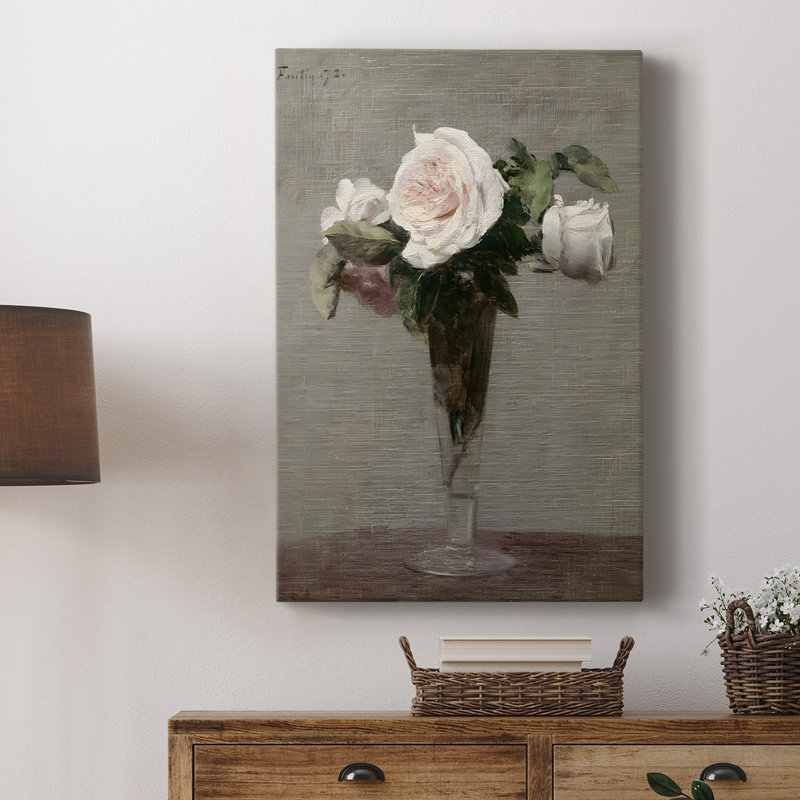 Motif floral rétro CCxxxviii - galerie Cavas, H 27 po x l 18 po