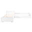 Lit simple en L avec bureau intégré, lit gigogne et tiroirs, blanc - plateforme de base en lit gigogne, tiroirs et bureau polyvalents-2043928038