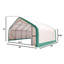 Abri de rangement à arc en treillis simple l 20 pi x P 40 pi, PVC 15 oz, structure en acier galvanisé robuste