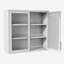 Armoire de rangement murale de style rétro avec portes en verre brumeux et 2 tablettes réglables pour salle de bain