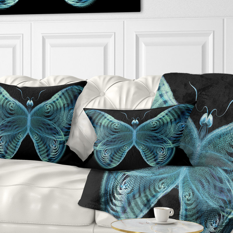  Coussin lombaire abstrait papillon abstrait fractal