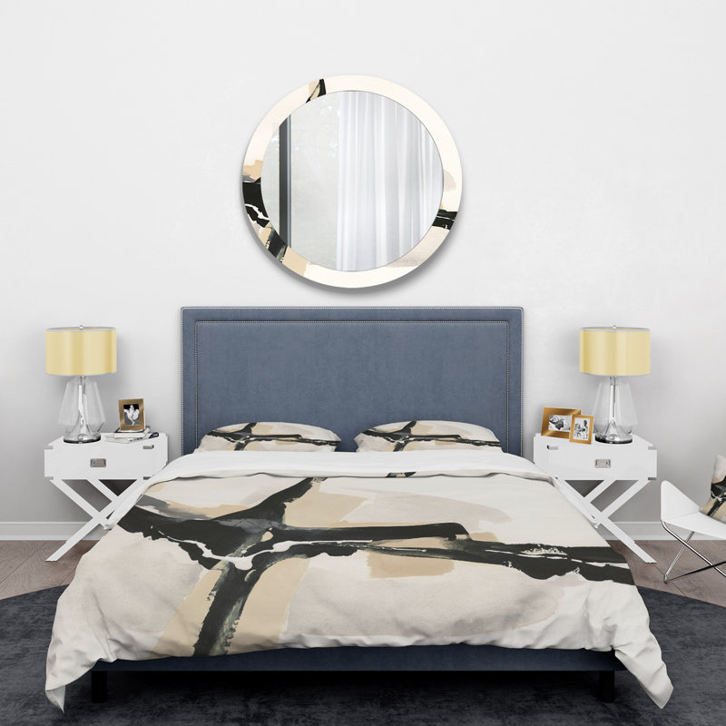 Ensemble de housse de couette Creamy Tan Form II - Modern Glam - Microfibre de polyester