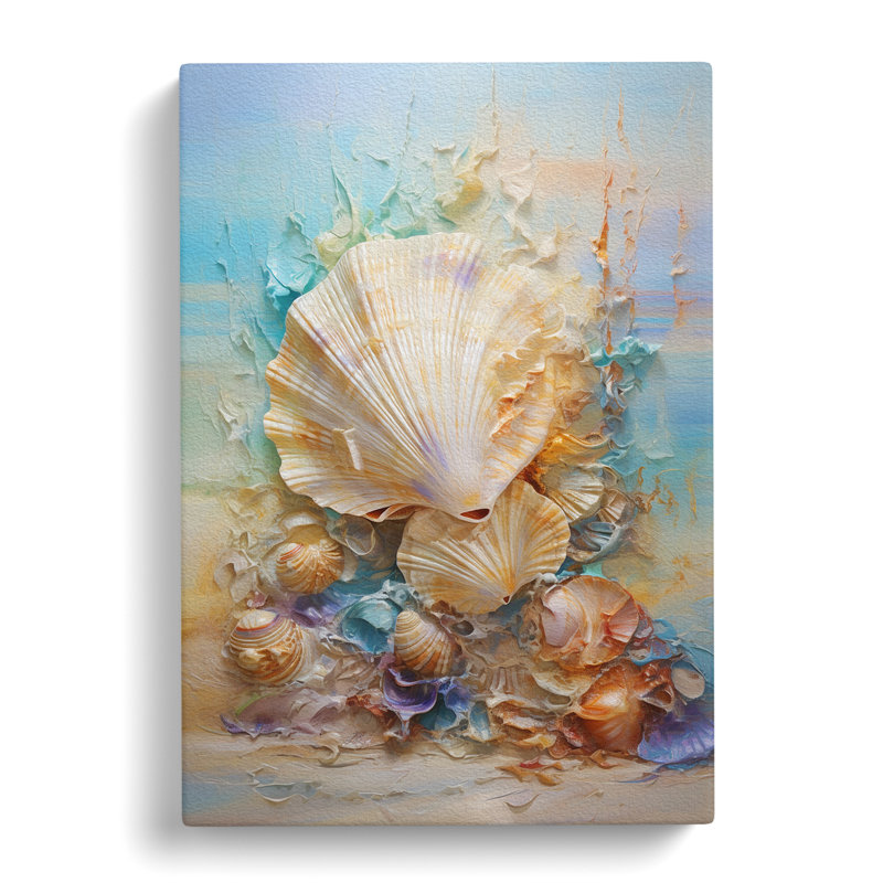 Seashell Impressionism - No Frame Print, 50cm H x 35cm W x 3cm D