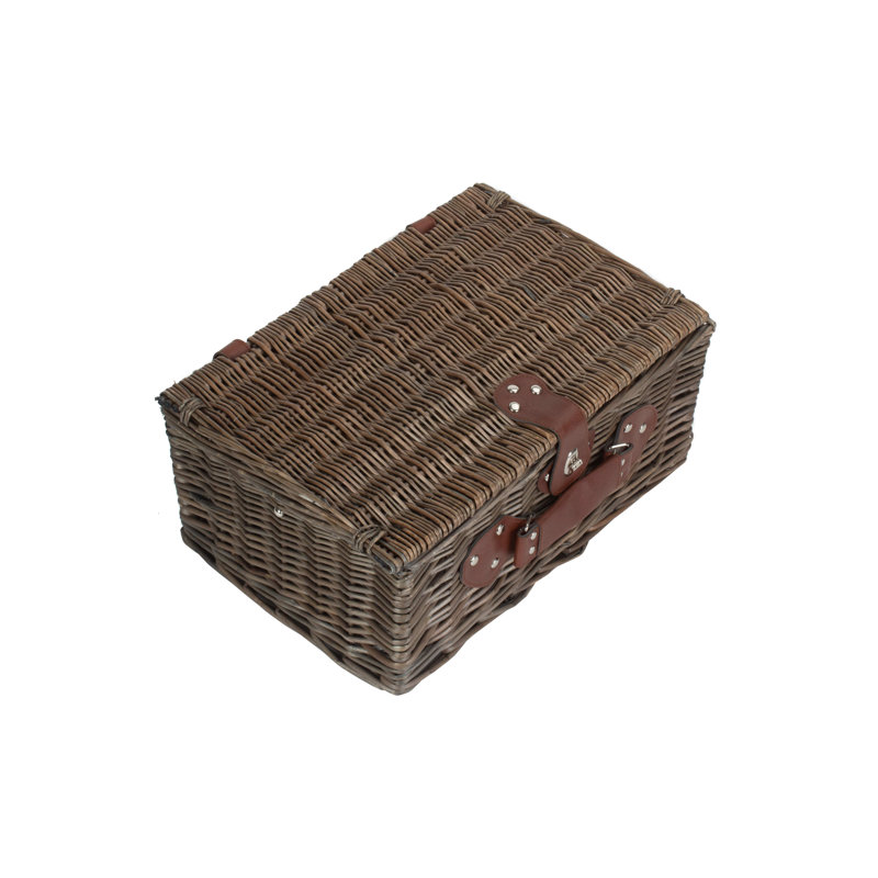 Wicker 2 Person Fitted Chiller Picnic Hamper